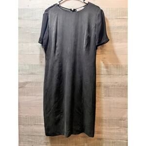 Adrianna Papell Silk Lace Back Short Sleeve Dress Size 10